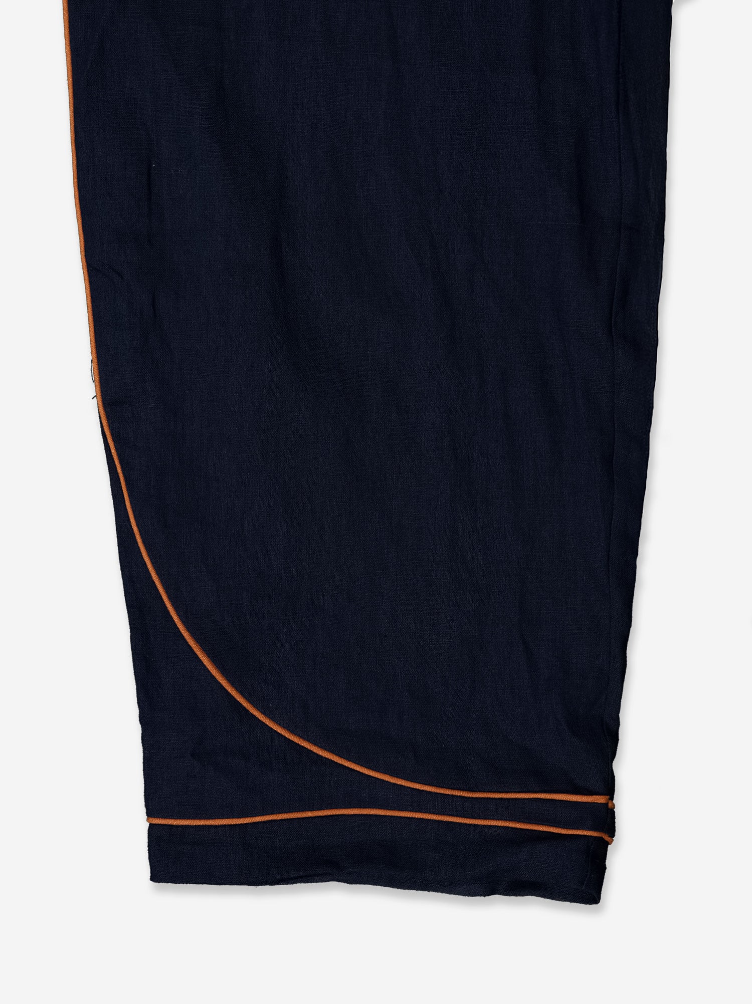 Pantalón fluido azul detalle contraste bajo - Oven