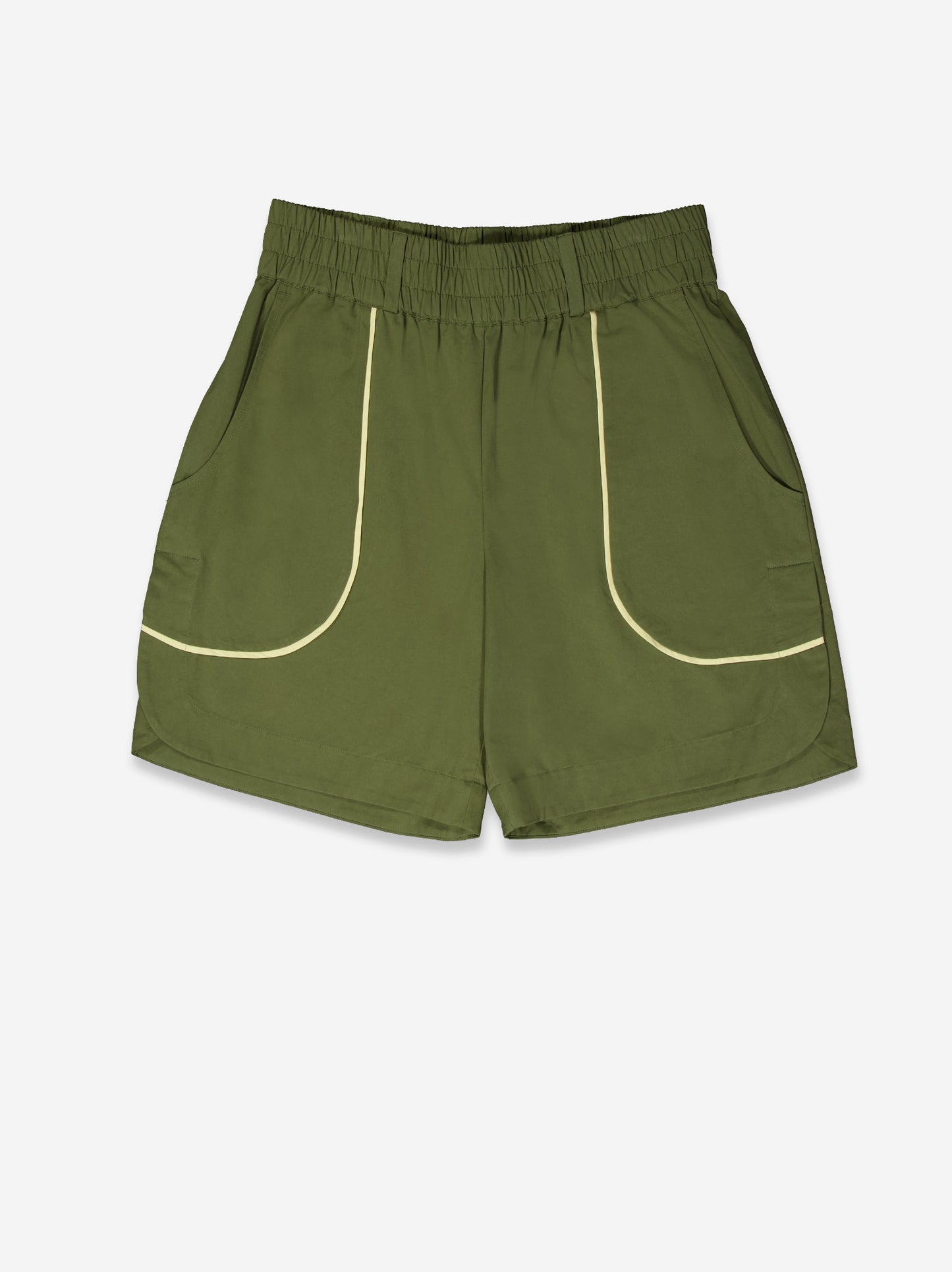 Shorts utility con cintura elástica y contraste bolsillos - Boxe