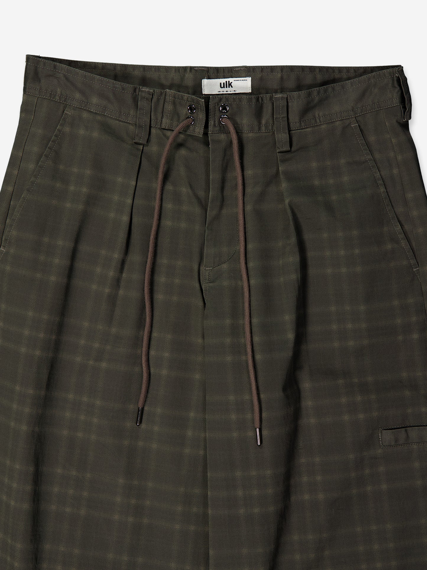Pantalones relaxed verdes de cuadros - Balloon