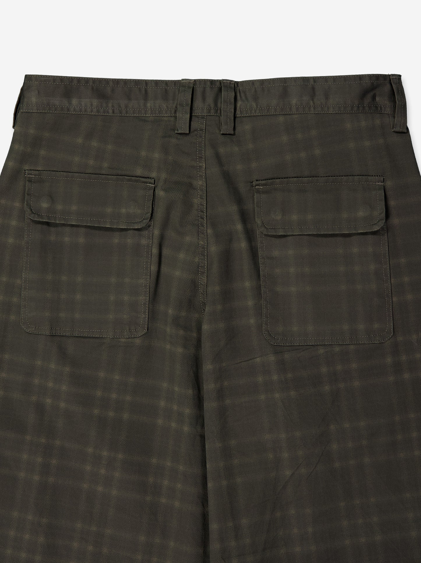 Pantalones relaxed verdes de cuadros - Balloon