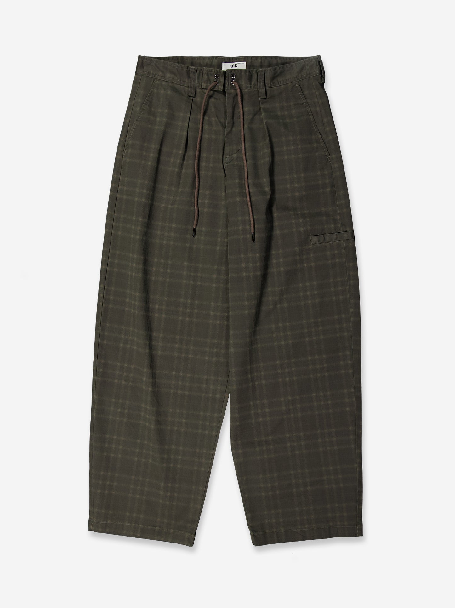 Pantalones relaxed verdes de cuadros - Balloon