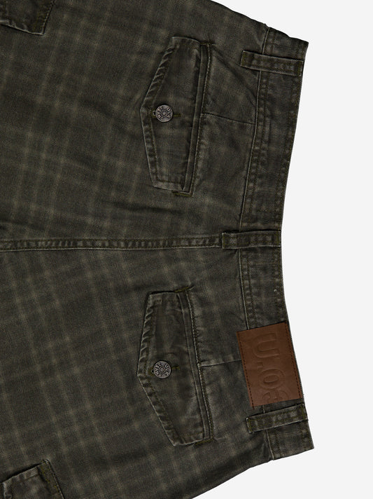 Bermudas cargo tartán ajustable - Cashmere
