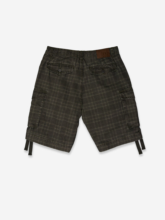Bermudas cargo tartán ajustable - Cashmere