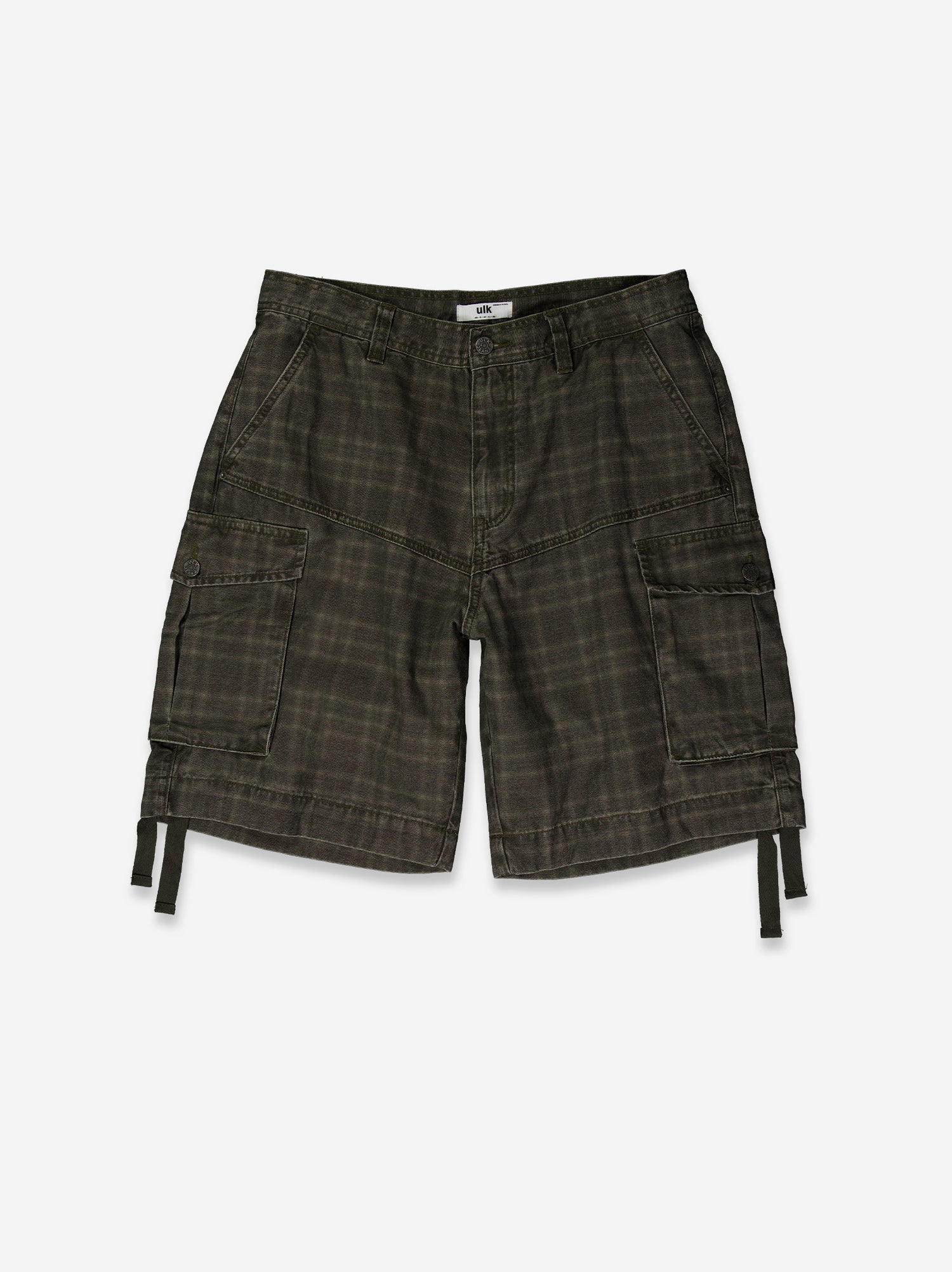 Bermudas cargo tartán ajustable - Cashmere