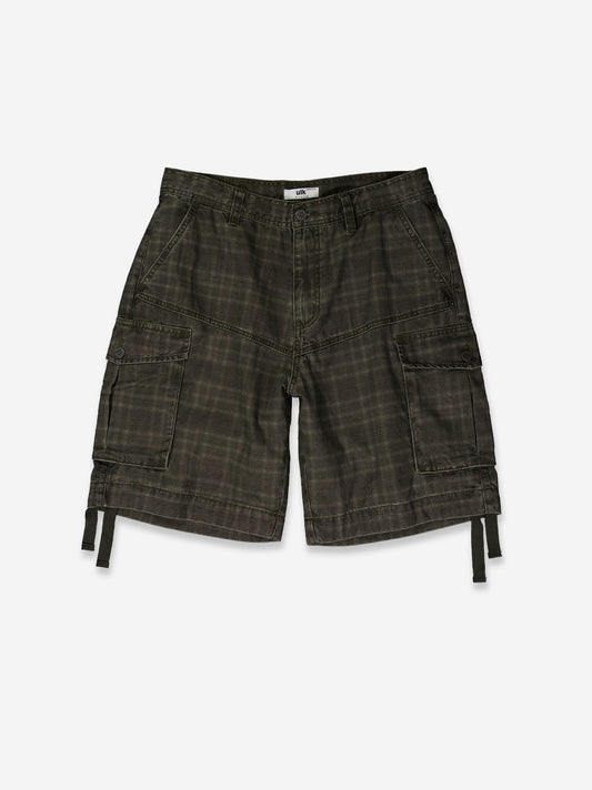 Bermudas cargo tartán ajustable - Cashmere