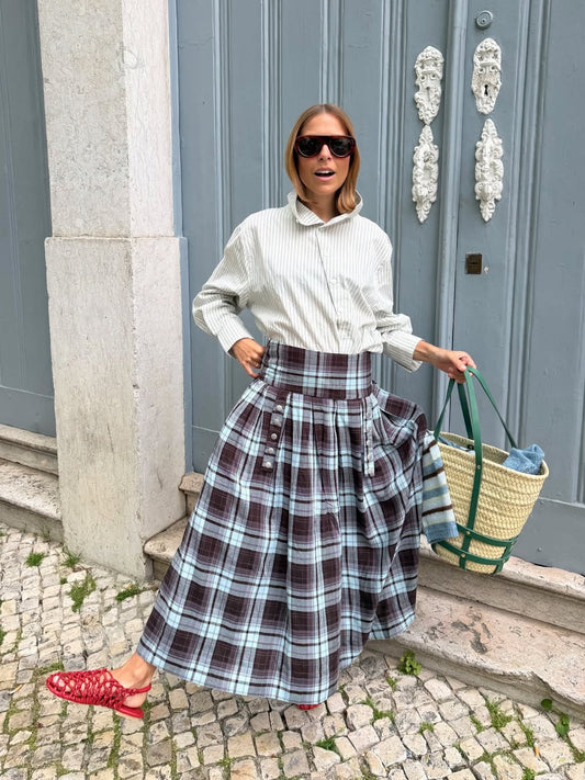 Pleated tartan skirt - Astra
