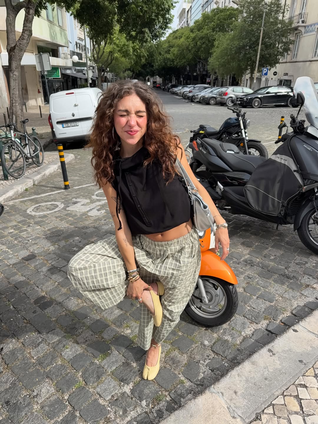 Tartan barrel trousers with elasticated waist - Picnic