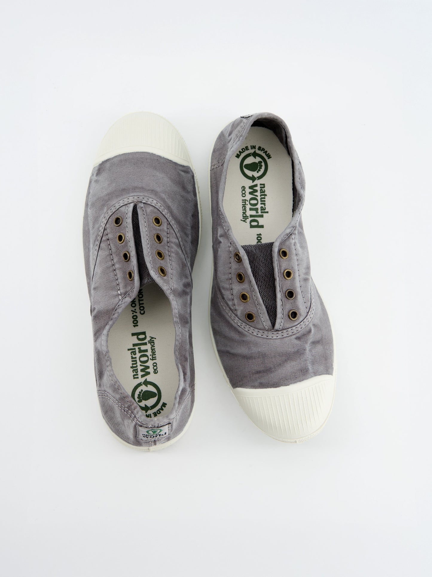 Zapatilla De Lona Gris Lavado - Natural Wold