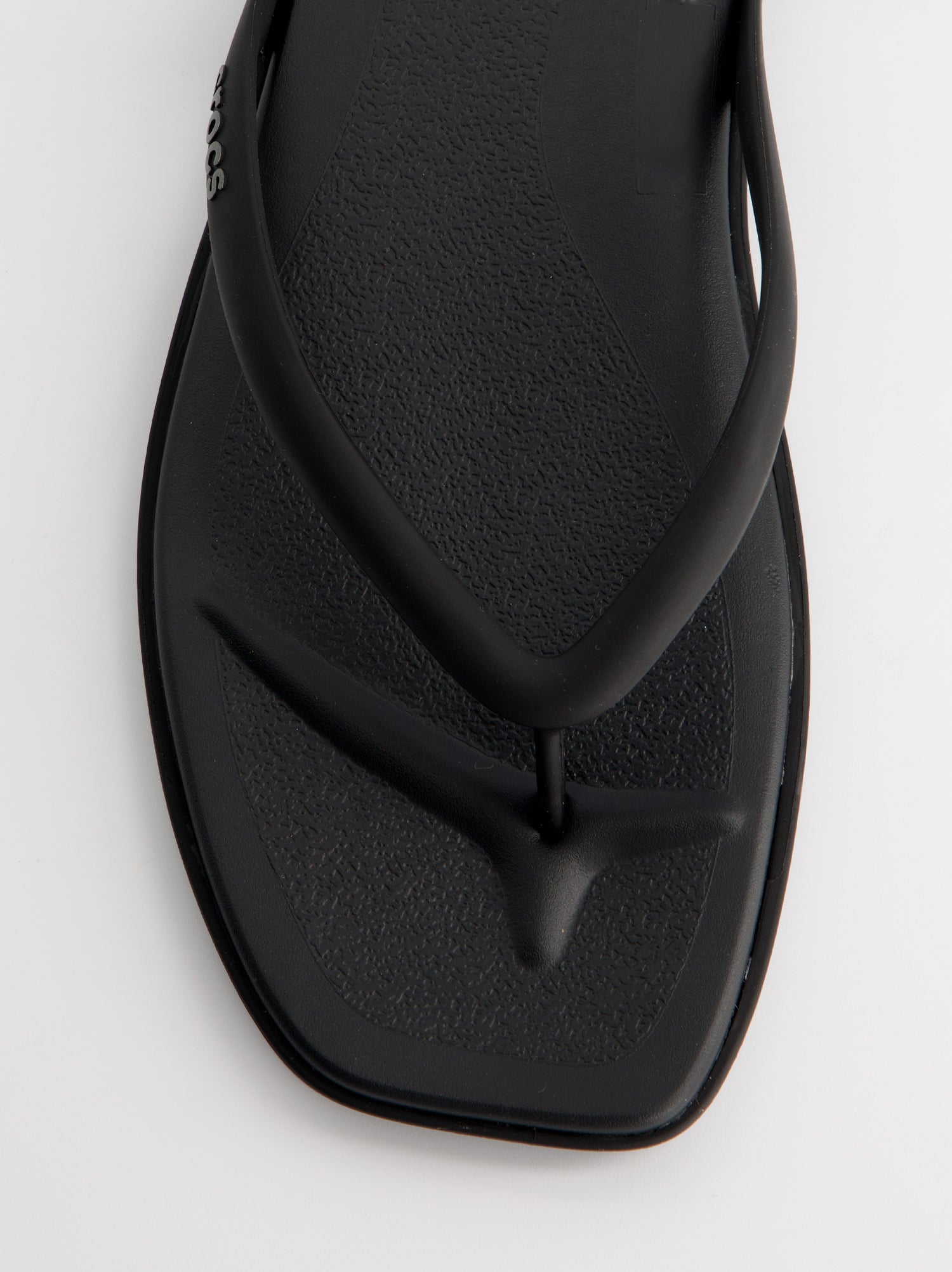Chanclas de goma negras con punta cuadrada - Crocs Miami Flip