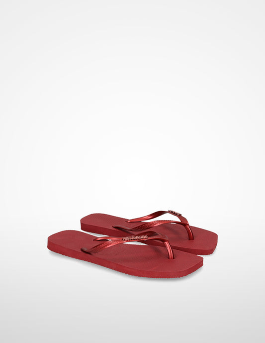 Havaianas Square Logo Metallic Flip Flops
