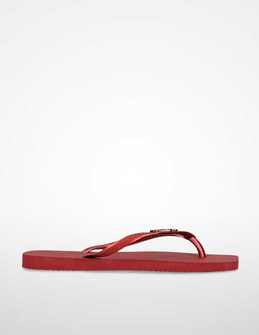 Havaianas Square Logo Metallic Flip Flops