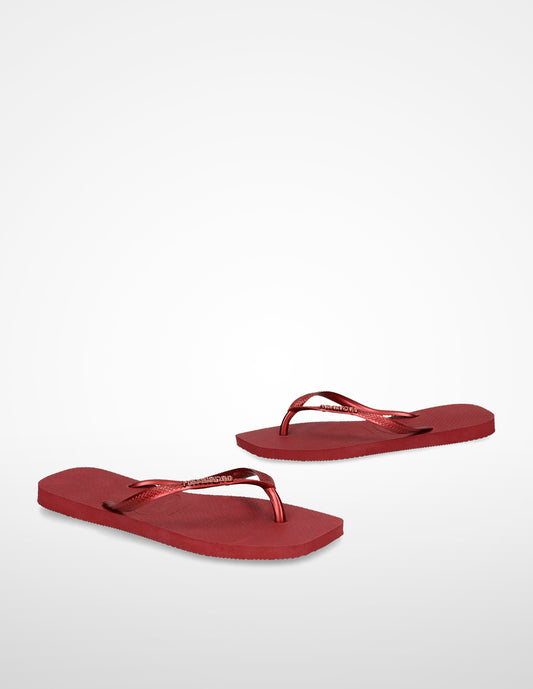 Havaianas Square Logo Metallic Flip Flops