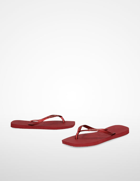 Havaianas Square Logo Metallic Flip Flops