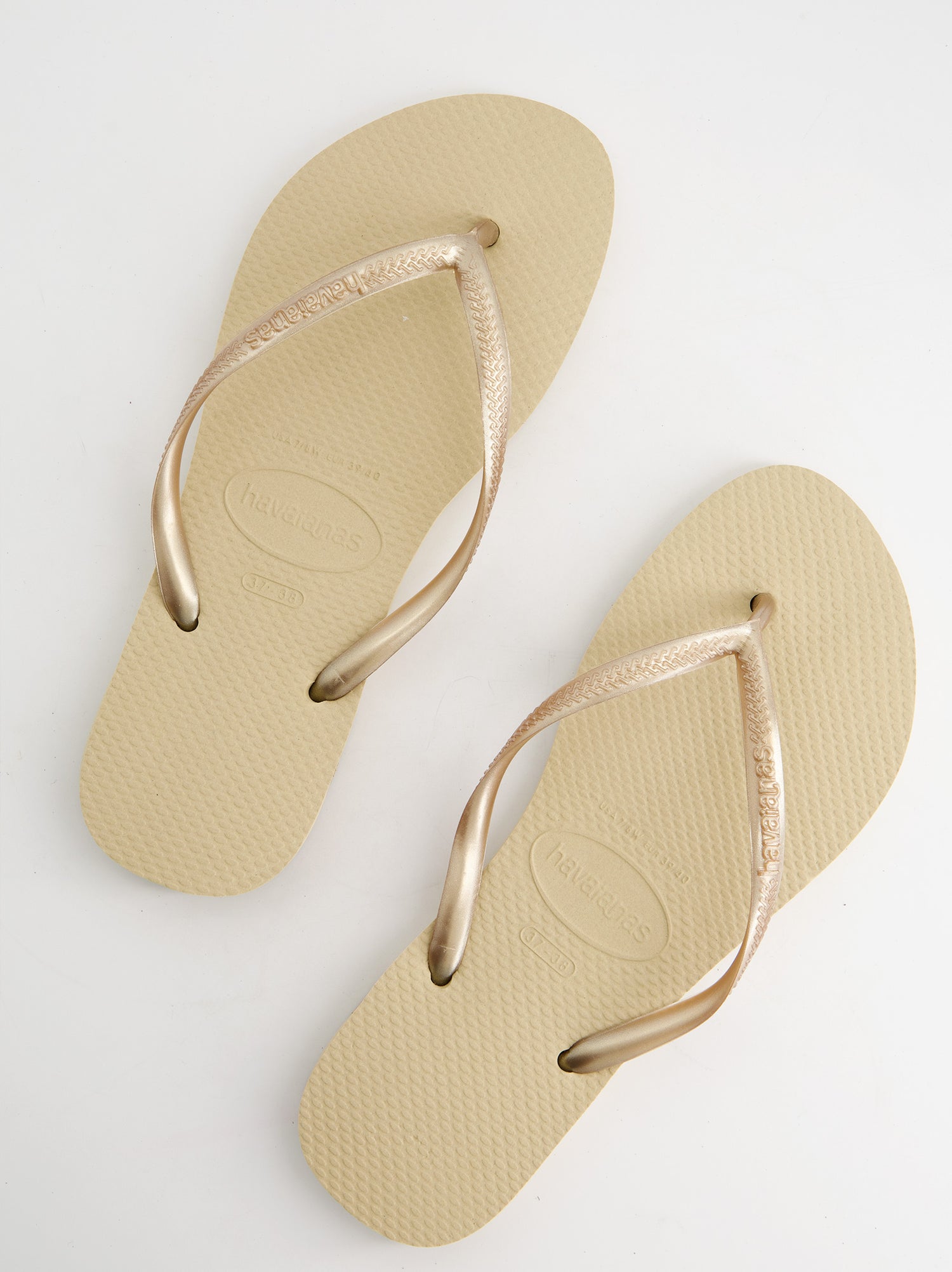 Chanclas Havaianas Slim Logo Beige