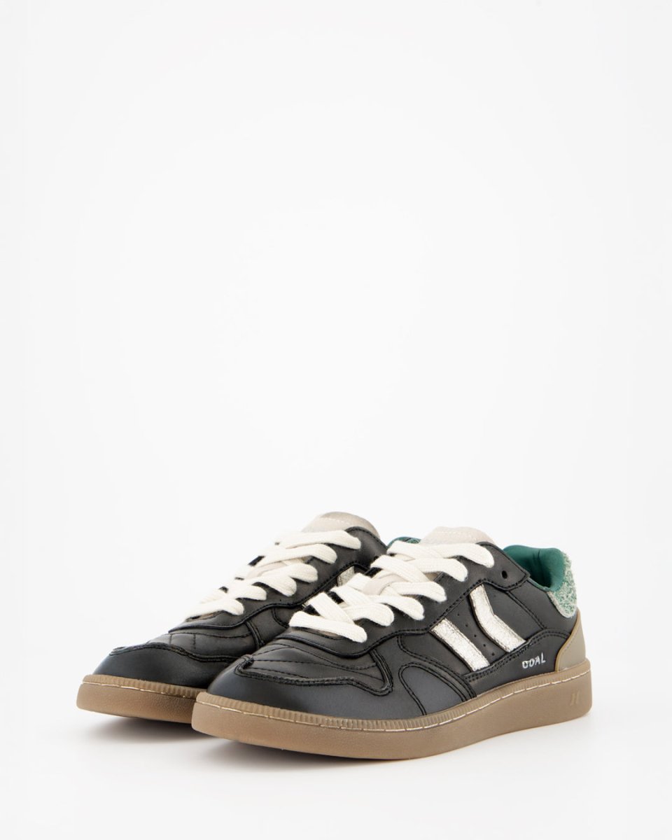 Coolway Goal Ash Black - Leather Sneakers