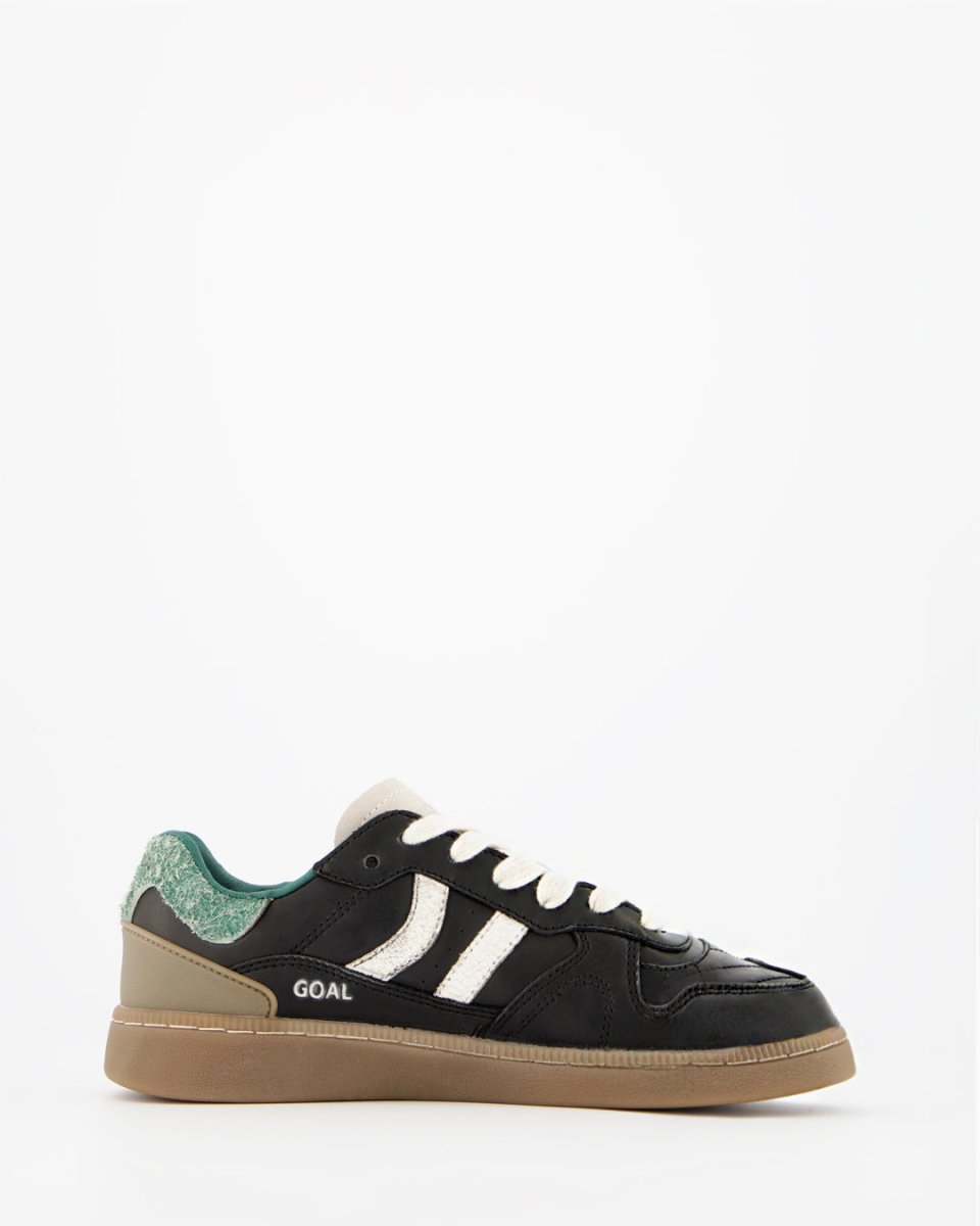 Coolway Goal Ash Black - Leather Sneakers