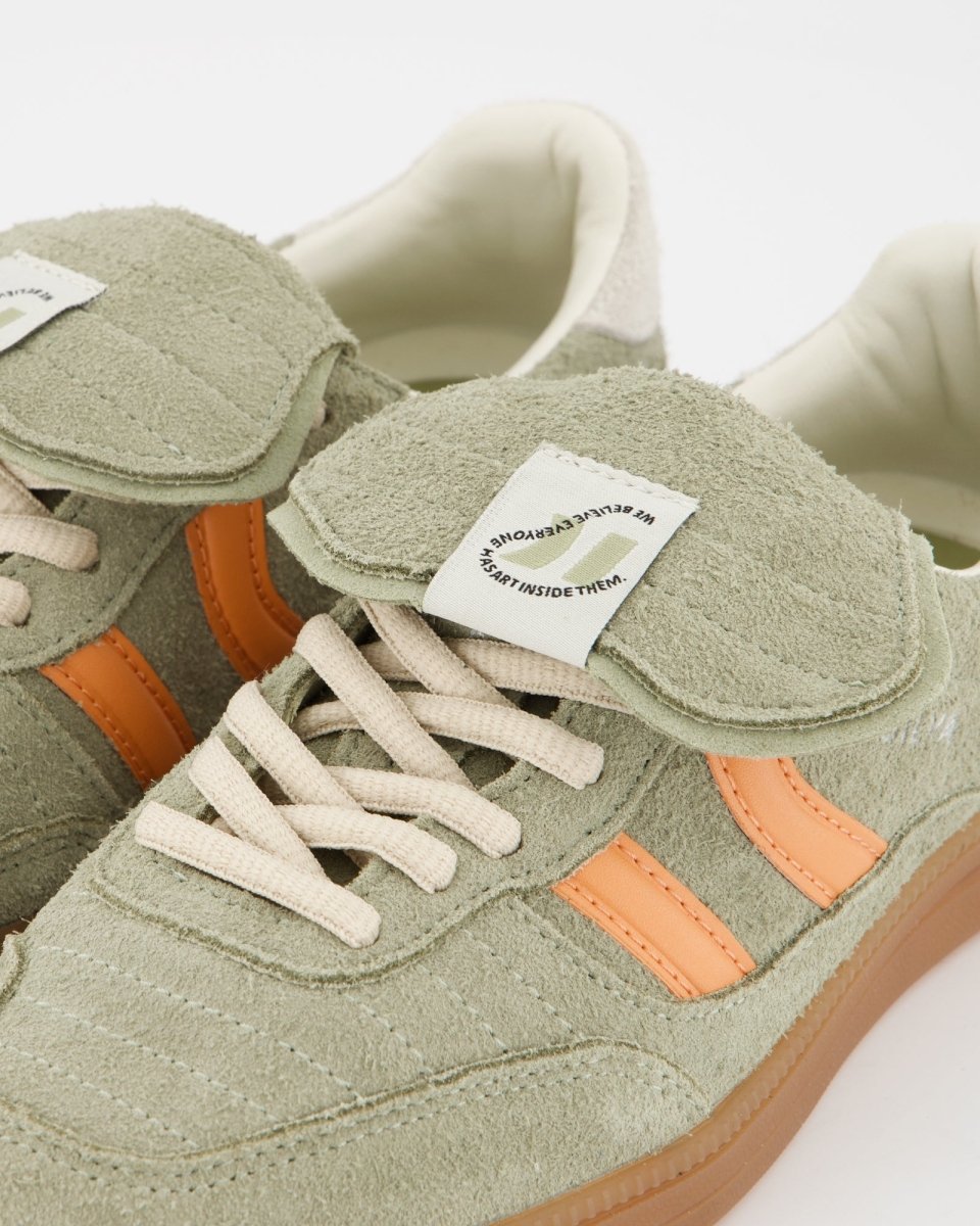 Coolway Silva-X Green Khaki - Leather sneakers