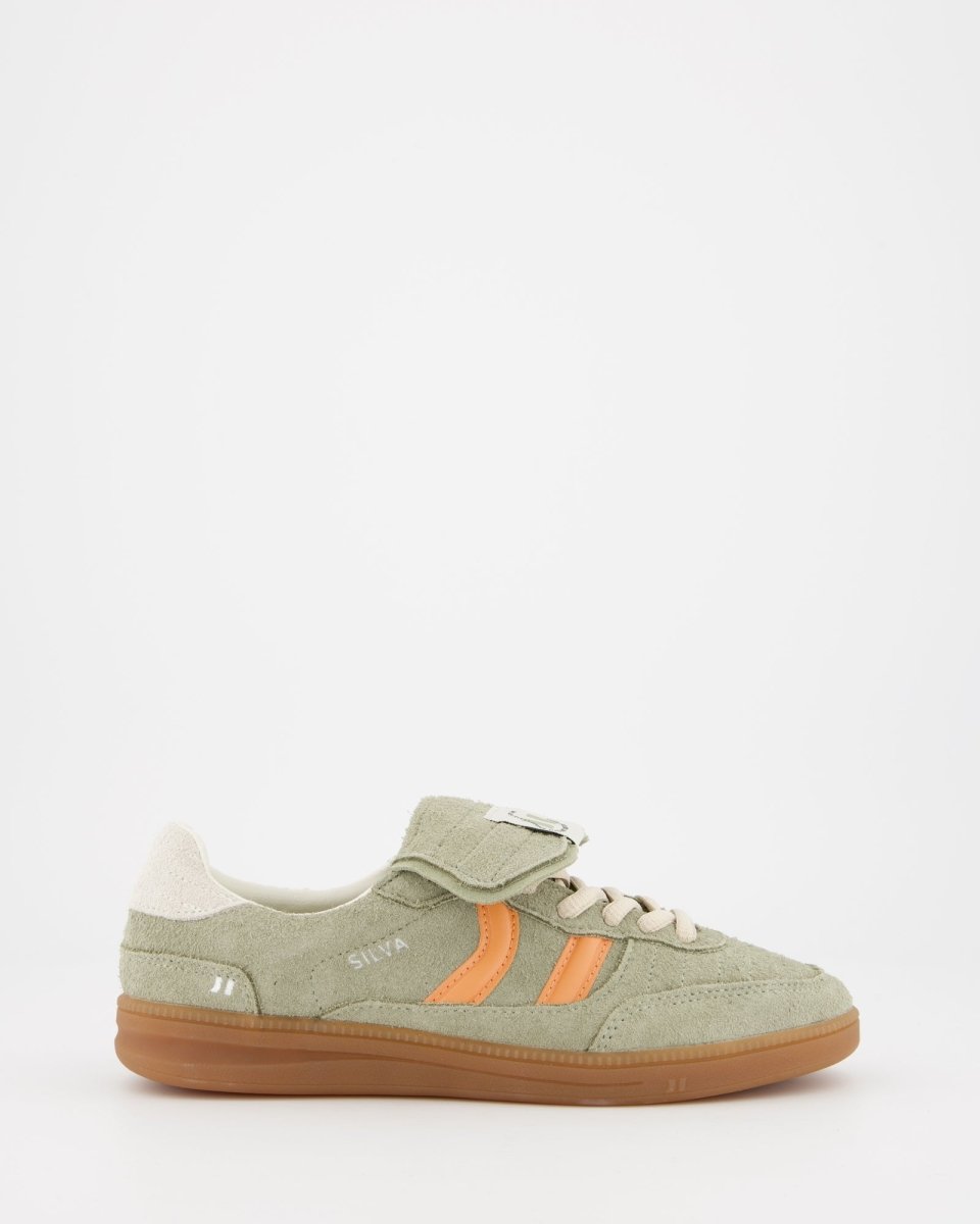 Coolway Silva-X Green Khaki - Leather sneakers
