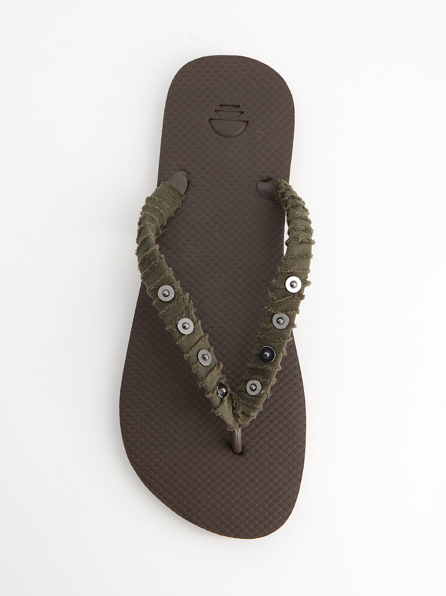 Chanclas revestidas en tejido y detalles metálicos - Jagger