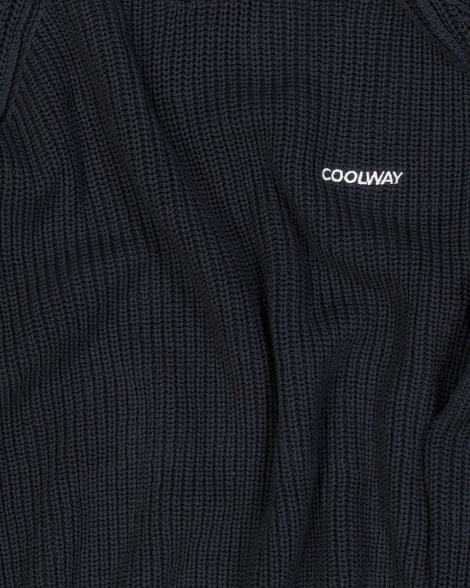 Coolway Black Knit Sweater - Jersey de manga larga en punto