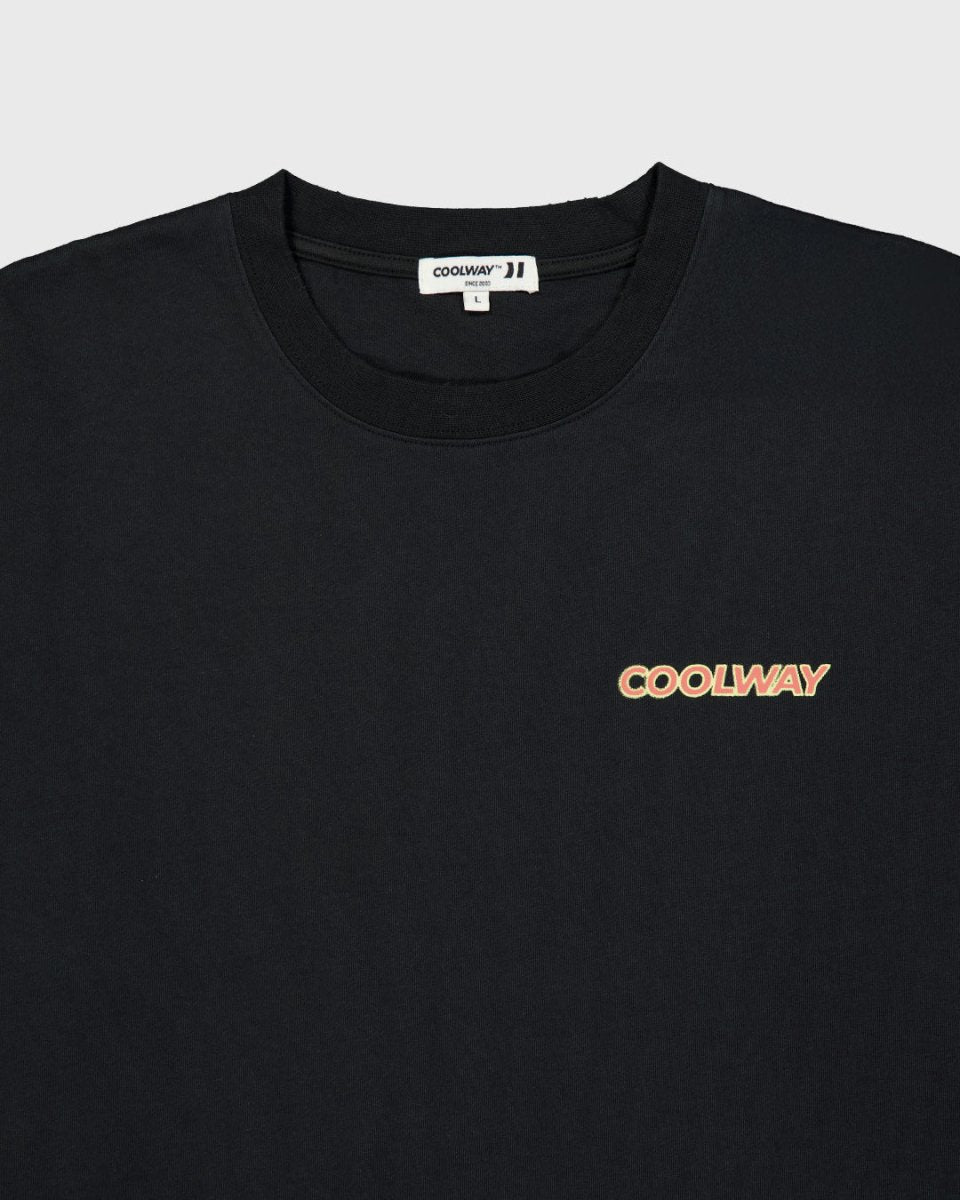 Coolway Iconic Black T-Shirt - Camiseta de manga corta