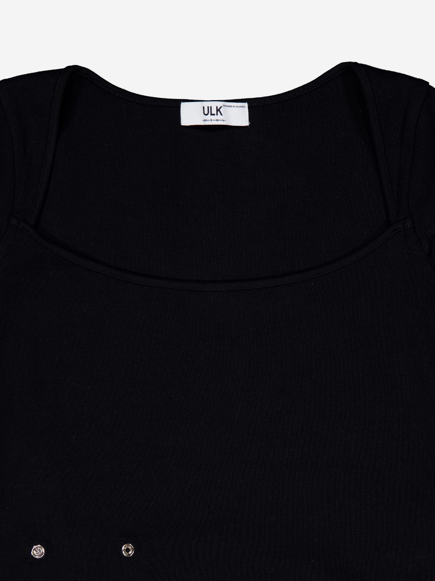 Black top with a square neckline - Pitu