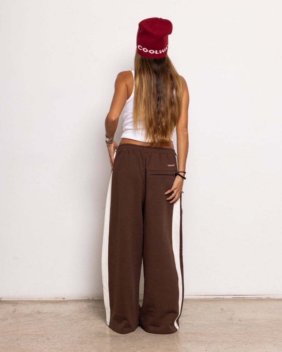 Coolway Float Brown Sweatpants - Pantalones deportivos corte relajado