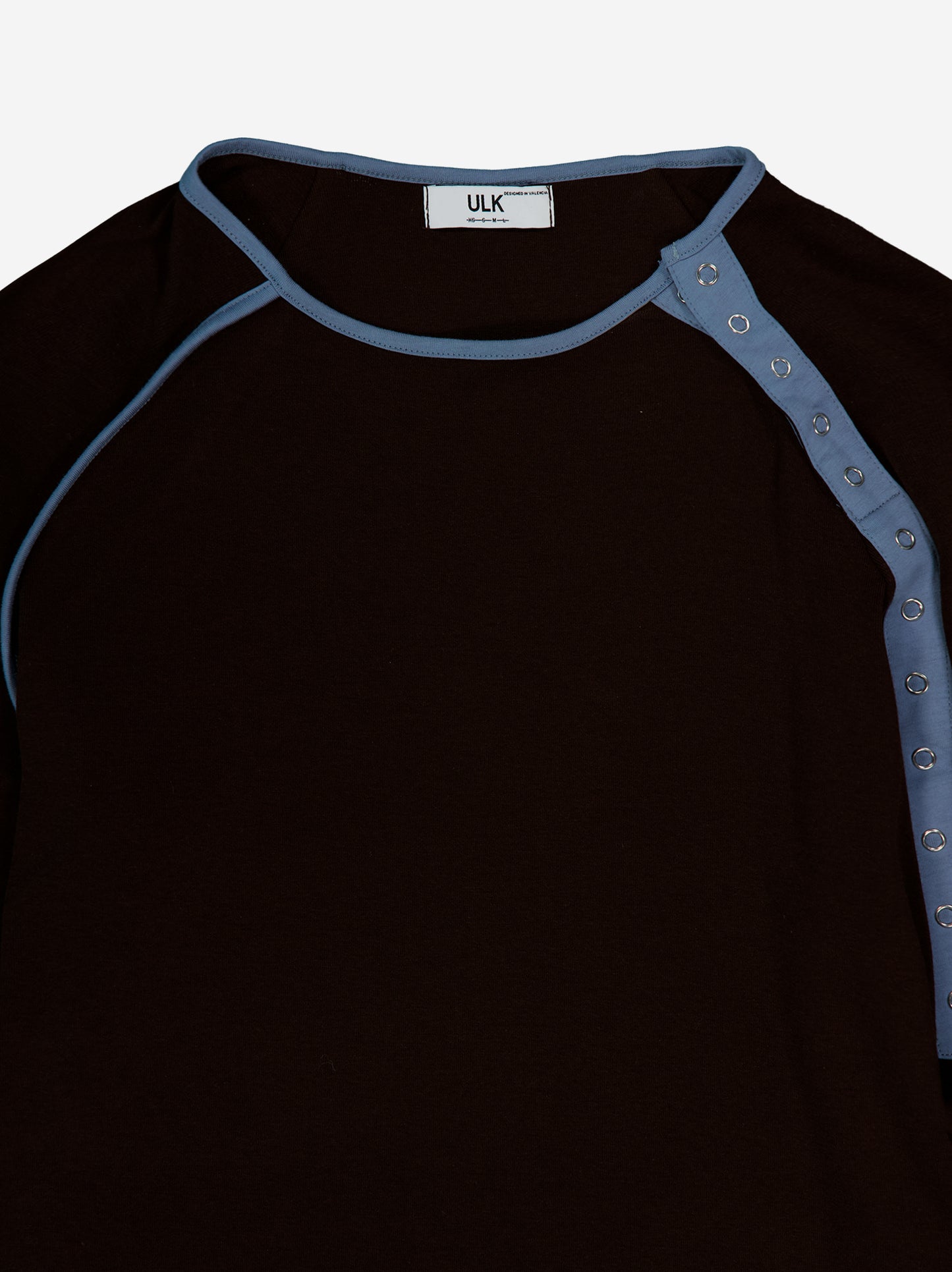 Asymmetric button-neck long-sleeve T-shirt - Elior