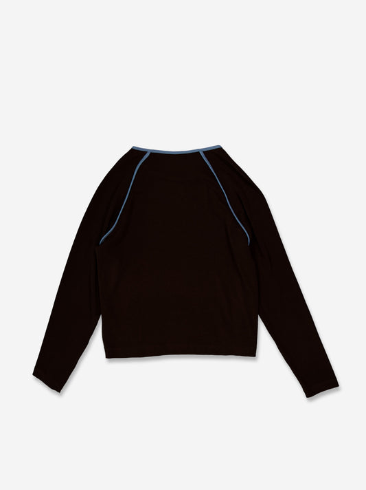 Camiseta de manga larga con cuello de botones asimétrico - Elior