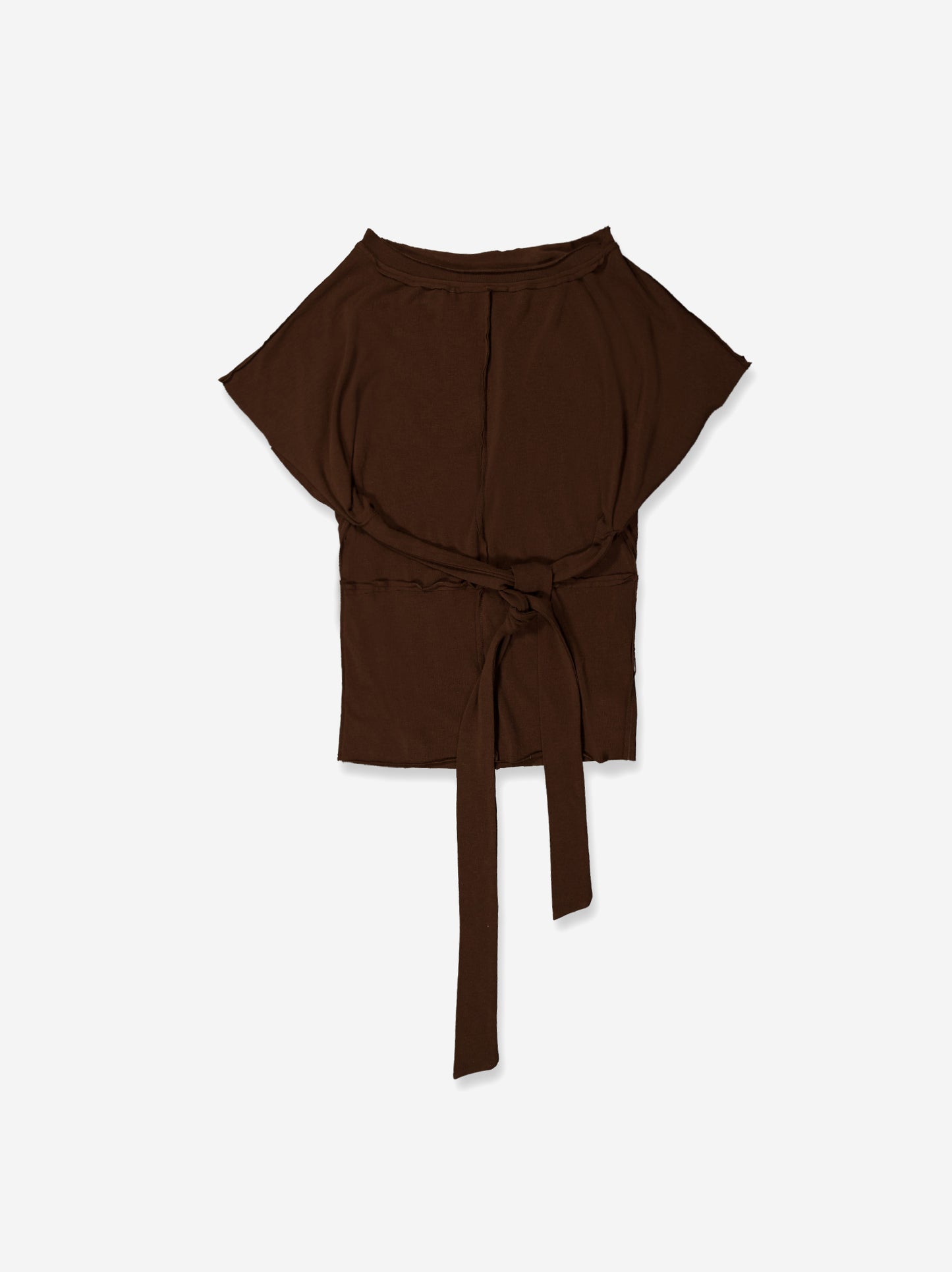 Top marrón con lazada frontal - Velara