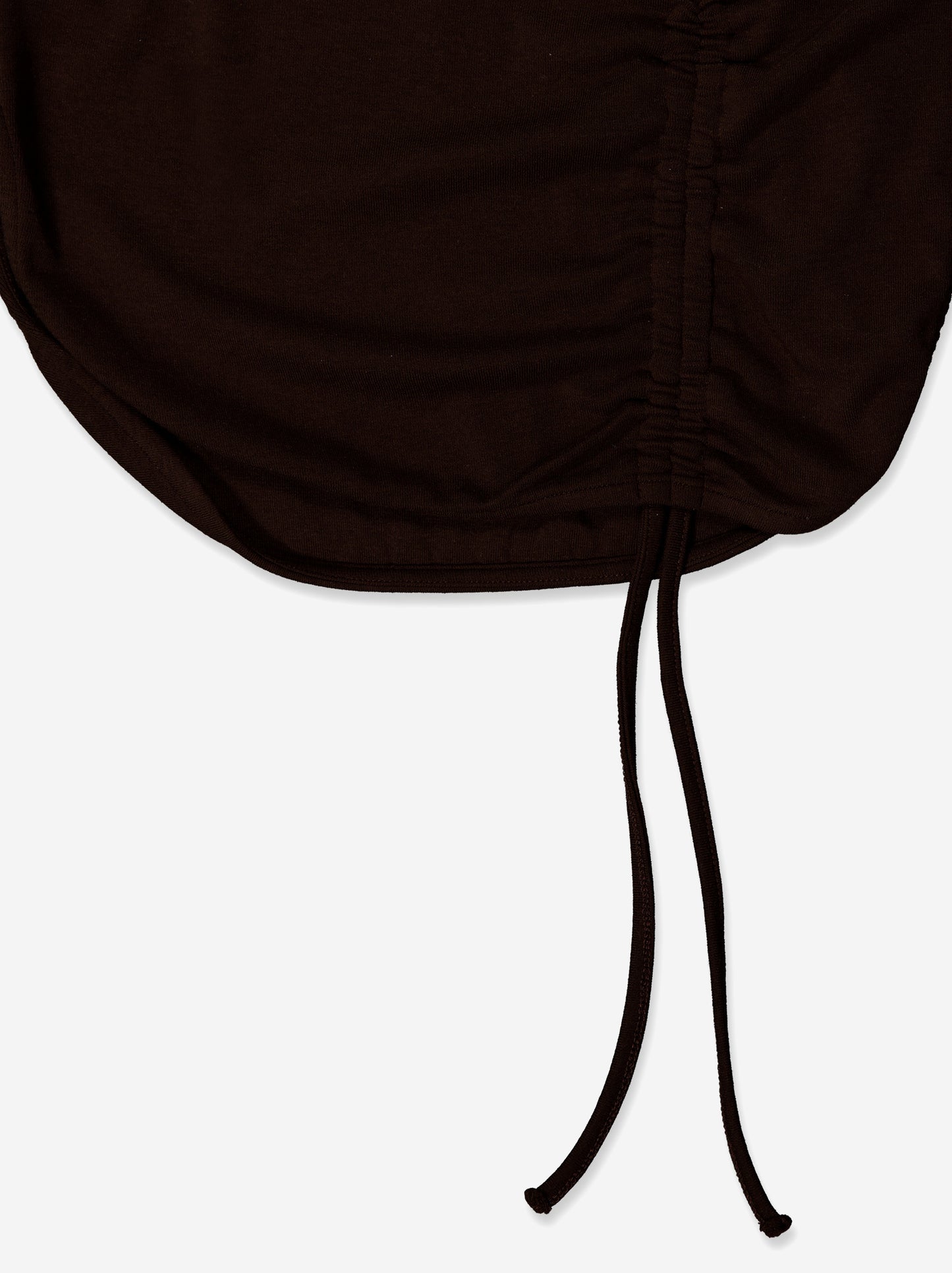 Brown long-sleeve shirred top - Xiquet