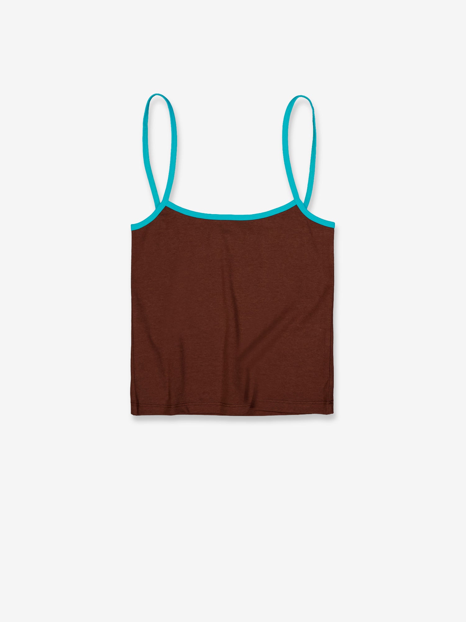 Brown contrast bicolor strap top - Loki