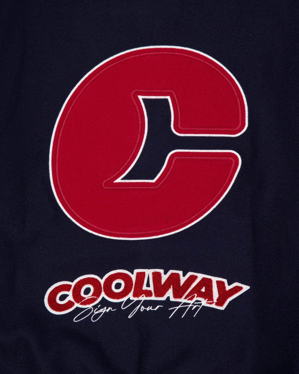 Coolway Dark Navy Varsity - Retro Sports Jacket