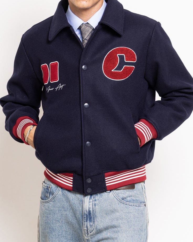 Coolway Dark Navy Varsity - Retro Sports Jacket