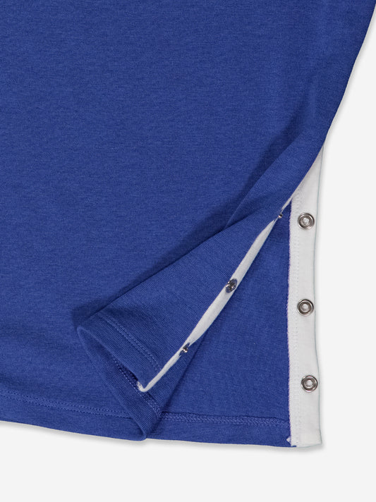 Blue T-shirt with contrasting slits - Vita