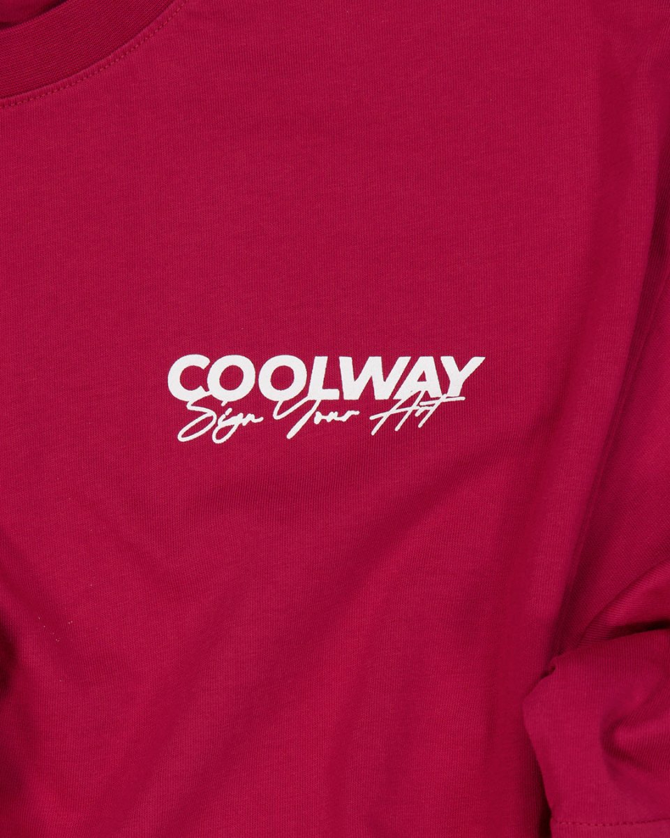 Coolway Red Double Sleeve - Double-sleeved T-shirt