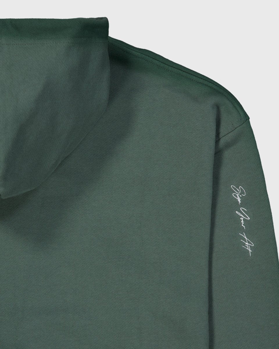 Coolway Break Green Zipped Hoodie - Sudadera con cremallera y capucha