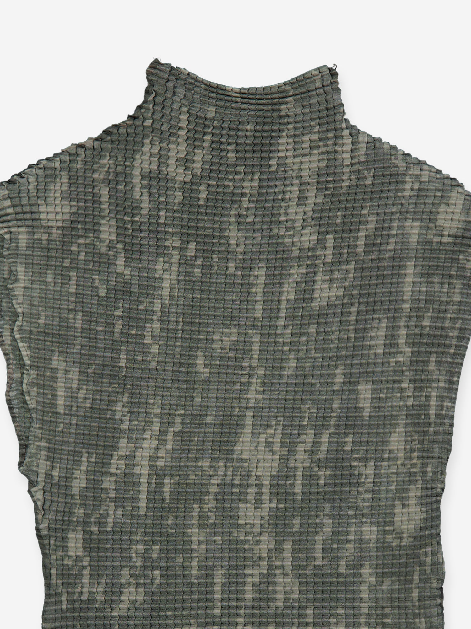Top micro-plisado de cuello alto - ISI
