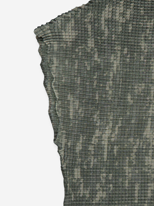 High-neck micro-pleated top - ISI