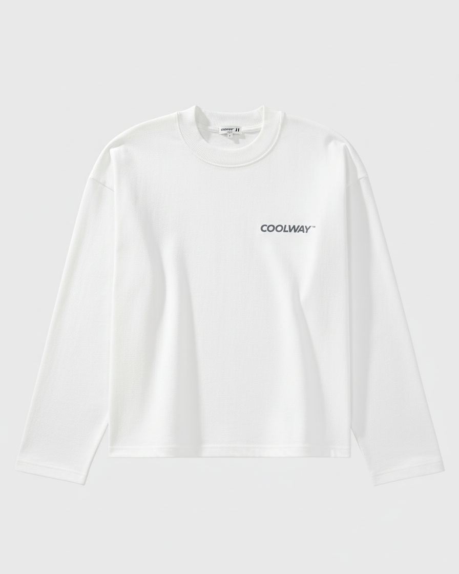 Coolway Frame White Long Sleeve - Camiseta blanca de manga larga