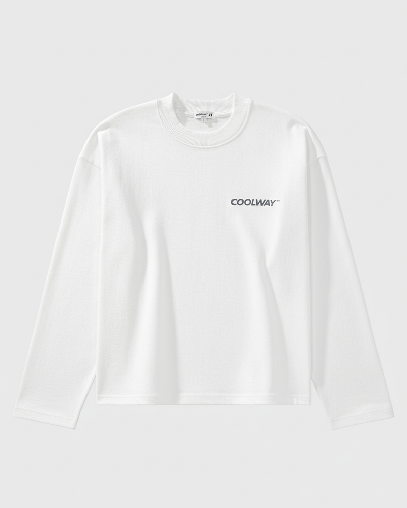 Coolway Frame White Long Sleeve - Camiseta blanca de manga larga