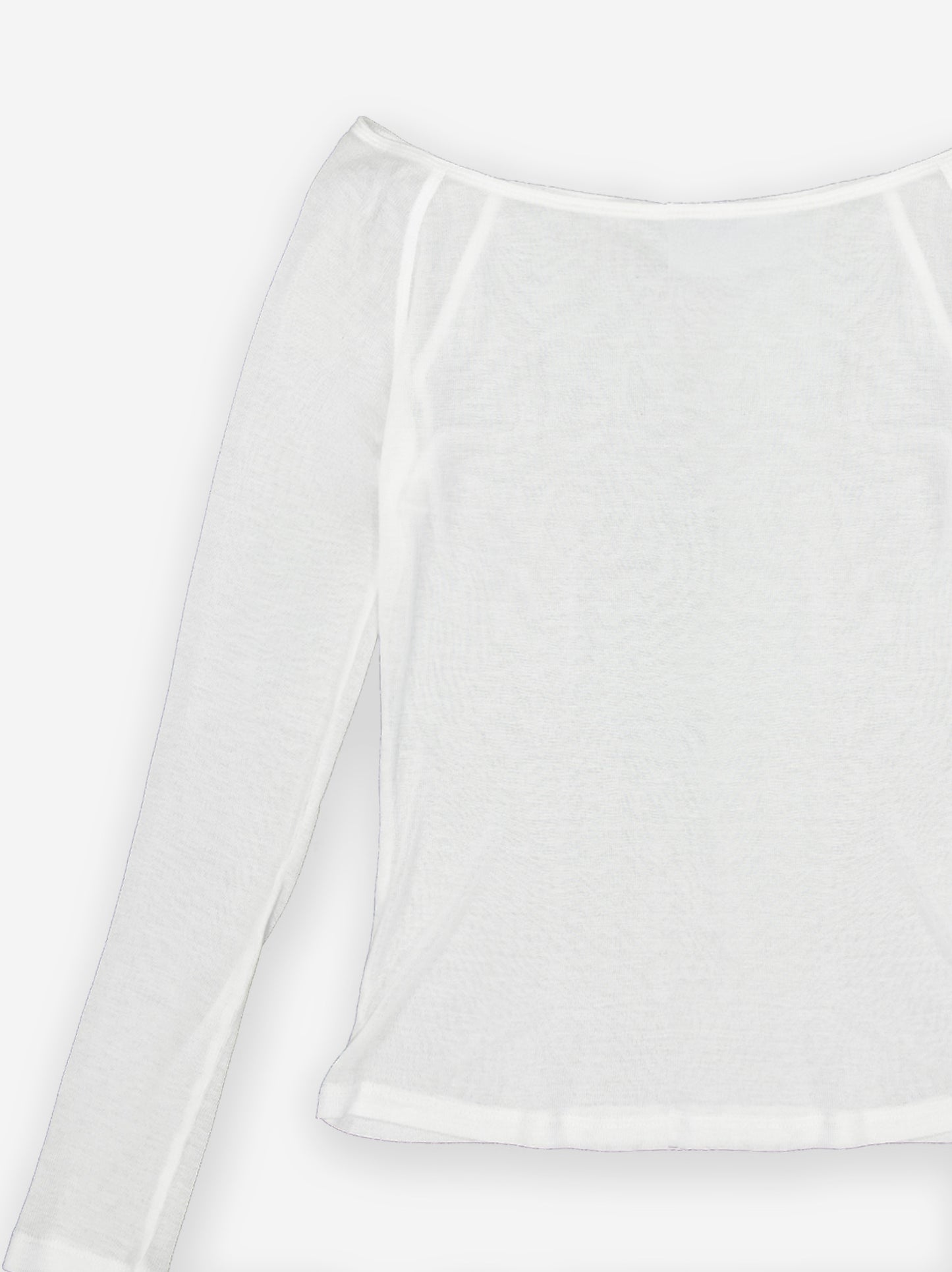 Camiseta semitransparente con cuello de barco - Tana