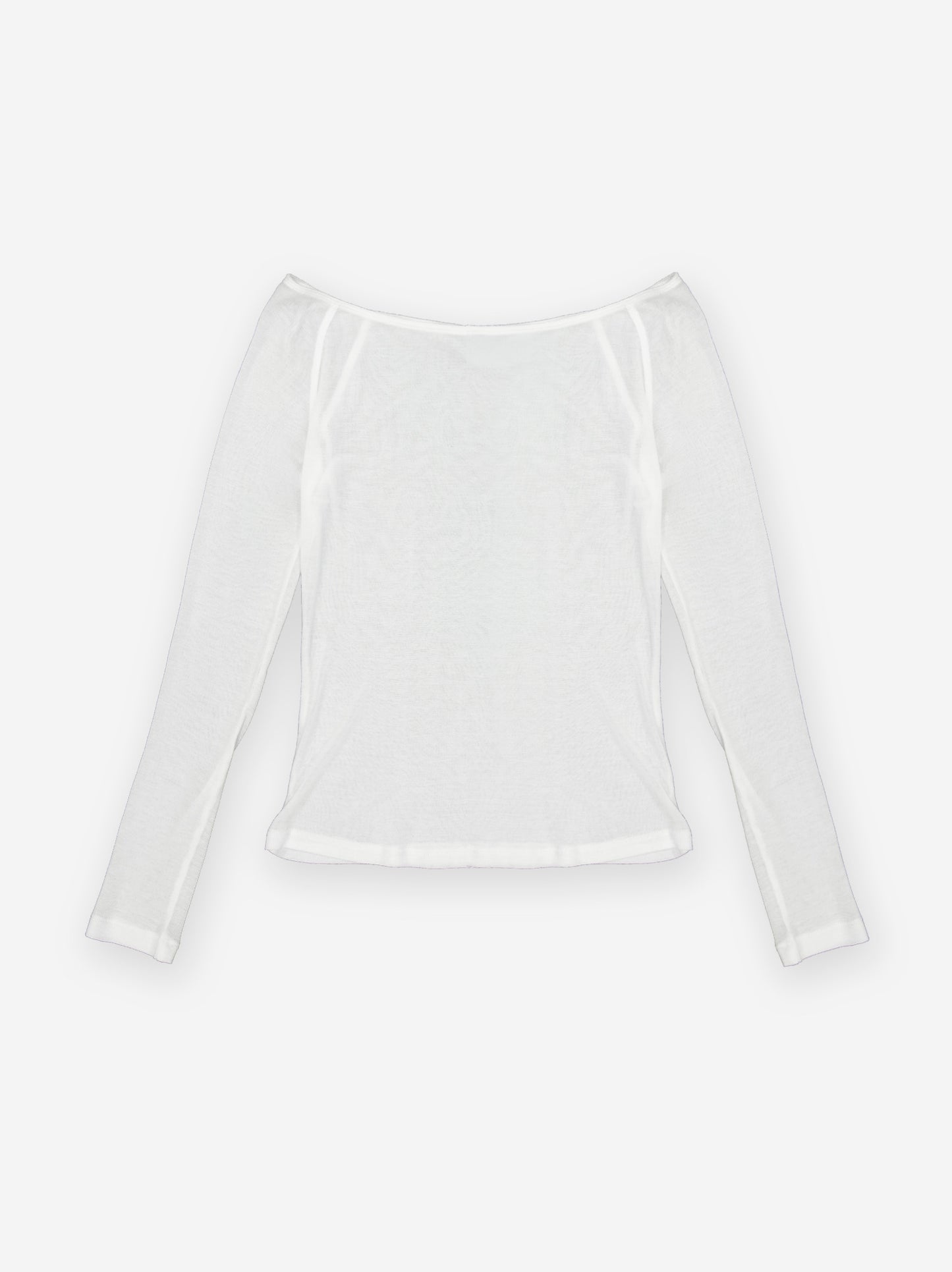 Camiseta semitransparente con cuello de barco - Tana