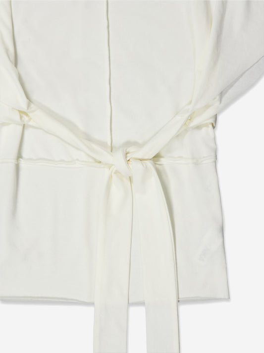 Top fluido blanco con lazada en cintura - Velara
