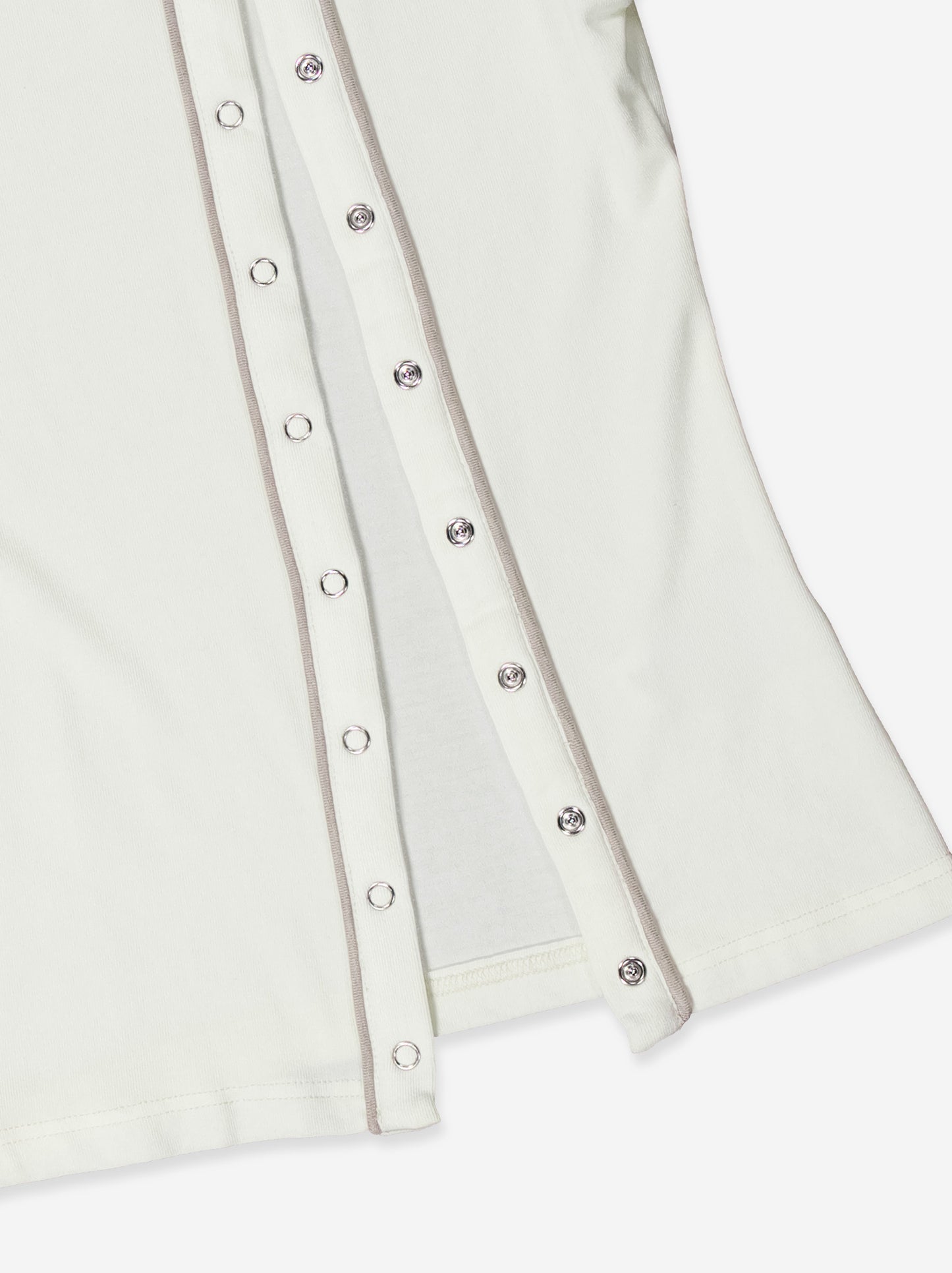 White T-shirt with front zip fastening and contrast detail - Mani