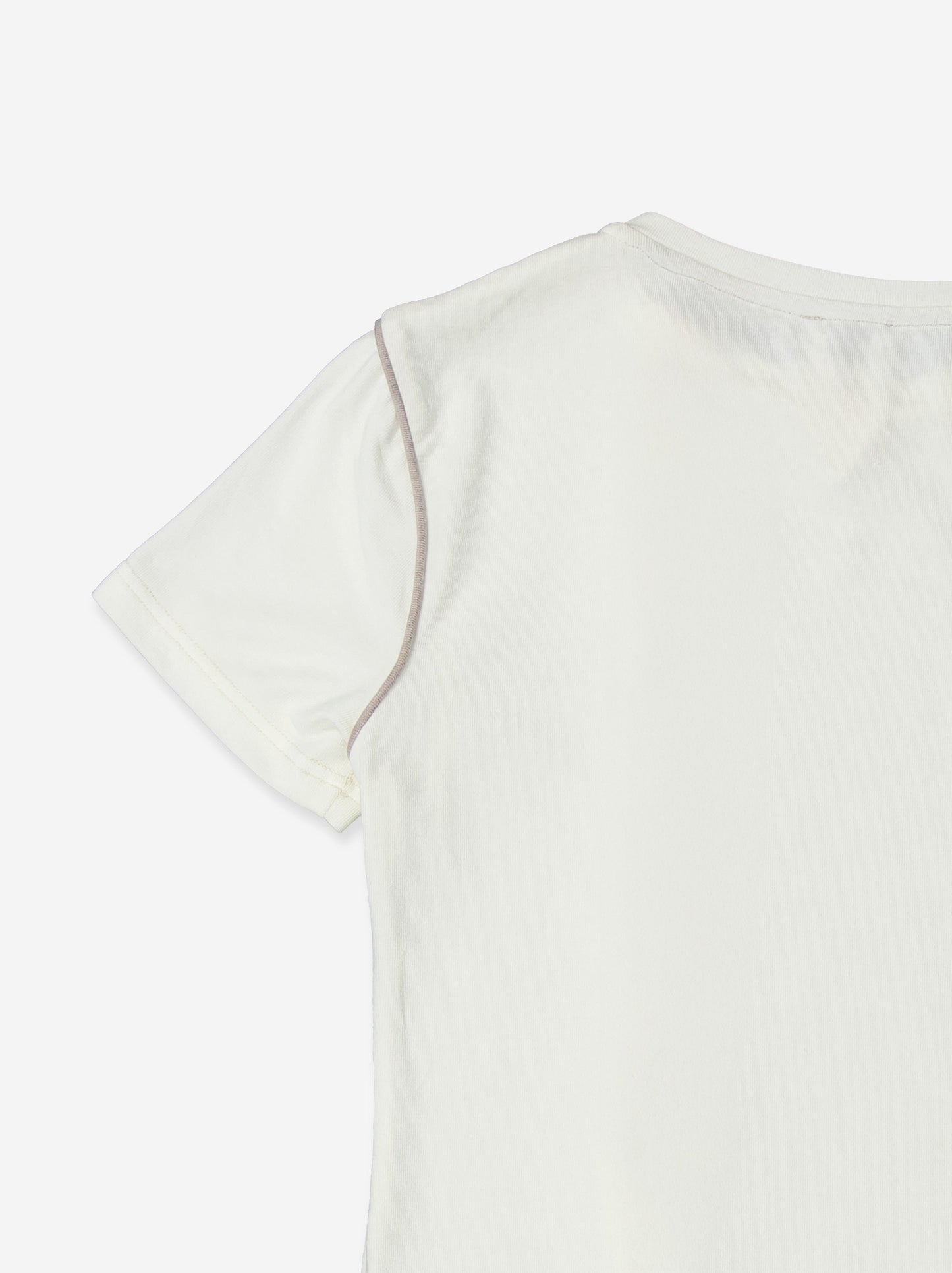 White T-shirt with front zip fastening and contrast detail - Mani
