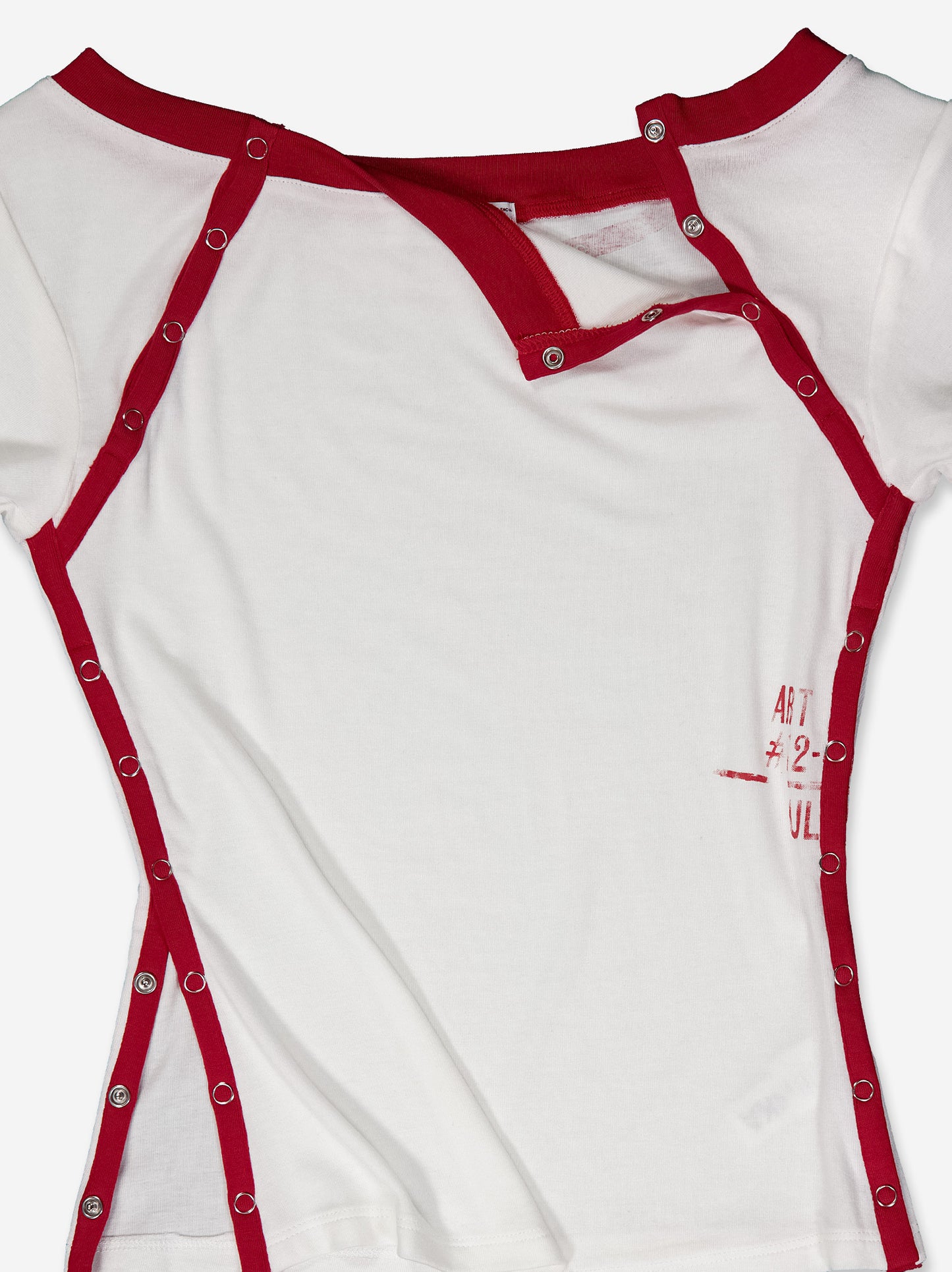 White T-shirt with contrasting cut-outs - Vita