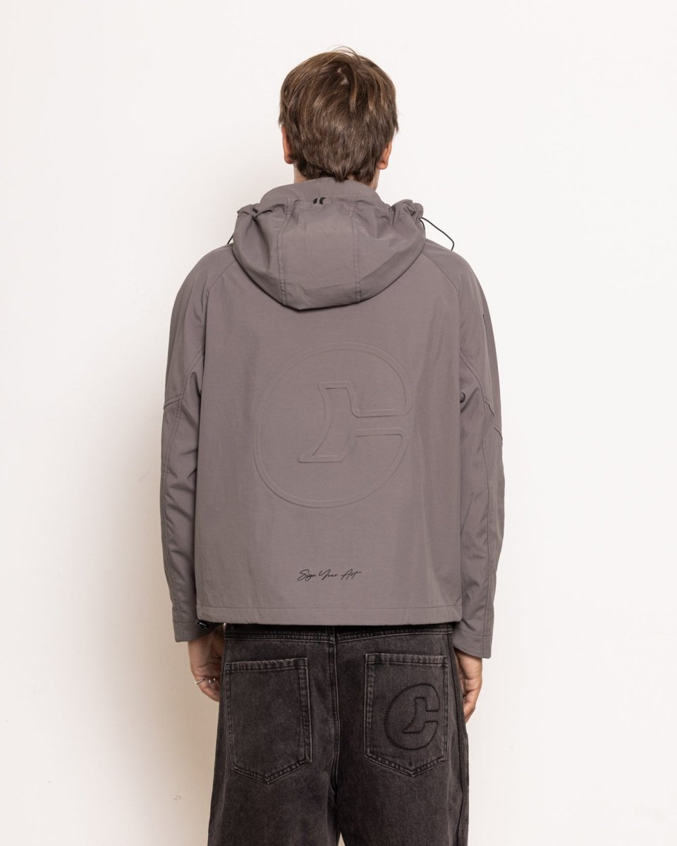 Coolway Storm Grey Windbreaker - Cortavientos impermeable con capucha