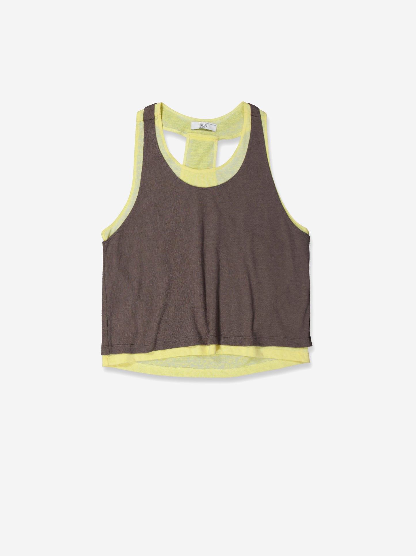 Brown - Taupe contrast double layer top