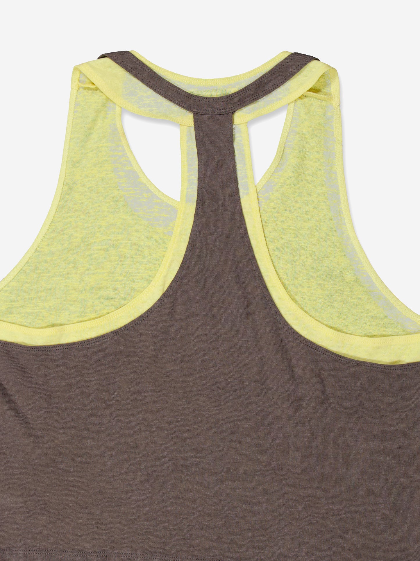 Brown - Taupe contrast double layer top